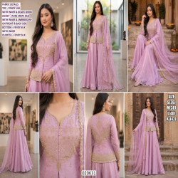 Designer Fendy Silk Embroidered Palazzo Suit Set with Dupatta