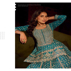 Premium Georgette Heavy Embroidered Skirt Set with Dupatta