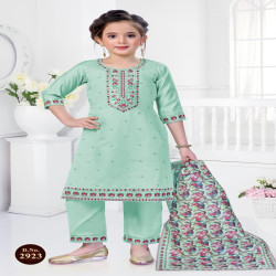 Girls Premium Embroidered Salwar Suit with Printed Dupatta