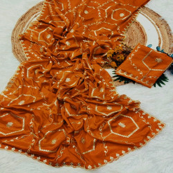 Chinnon Silk Jaal Work Cutwork Saree