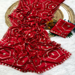 Chinnon Silk Jaal Work Cutwork Saree