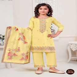Girls Premium Embroidered Salwar Suit with Printed Dupatta