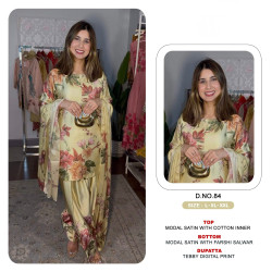 Royal Modal Satin Digital Print Farshi Suit Set
