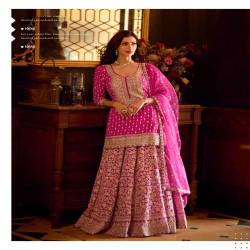 Premium Georgette Heavy Embroidered Skirt Set with Dupatta