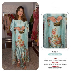 Royal Modal Satin Digital Print Farshi Suit Set