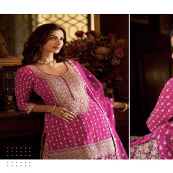 Premium Georgette Heavy Embroidered Skirt Set with Dupatta