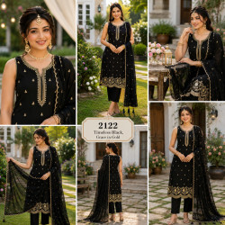 Rooh Premium Georgette Embroidered Kurta Pant Set with Dupatta