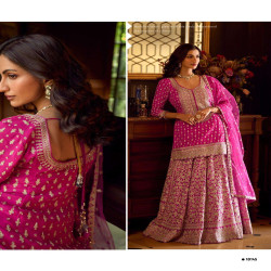 Premium Georgette Heavy Embroidered Skirt Set with Dupatta
