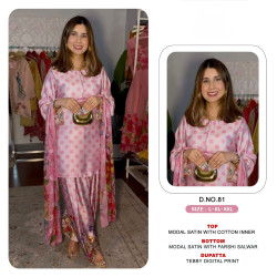 Royal Modal Satin Digital Print Farshi Suit Set