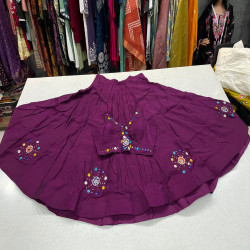 Women's Roman Silk Mirror Work Lehenga Choli