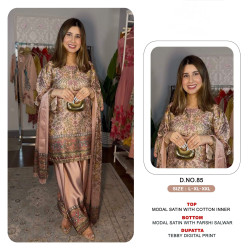 Royal Modal Satin Digital Print Farshi Suit Set