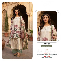 Royal Modal Satin Digital Print Farshi Suit Set