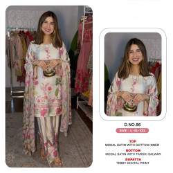 Royal Modal Satin Digital Print Farshi Suit Set