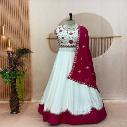 Premium Scalloped Cotton Lehenga Choli 3-Piece Set