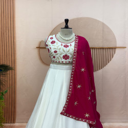 Premium Scalloped Cotton Lehenga Choli 3-Piece Set
