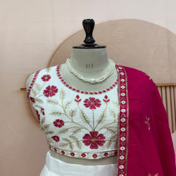 Premium Scalloped Cotton Lehenga Choli 3-Piece Set