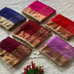 Trending Ghungroo Tissue Silk Saree with Blouse