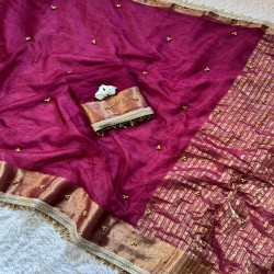 Trending Ghungroo Tissue Silk Saree with Blouse