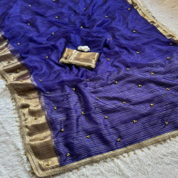 Trending Ghungroo Tissue Silk Saree with Blouse