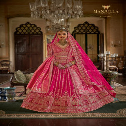 Premium Bridal Tone Silk Embroidered Bridal Lehenga Set with Double Dupatta