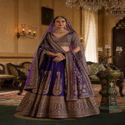 Royal Bridal Tone Silk Lehenga Set with Double Dupatta