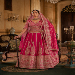 Royal Bridal Tone Silk Lehenga Set with Double Dupatta