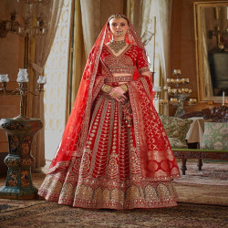 Royal Heritage Bridal Lehenga Set with Double Dupatta