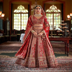 Royal Heritage Bridal Lehenga Set with Double Dupatta