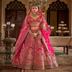 Royal Maharani Bridal Lehenga Set with Double Dupatta
