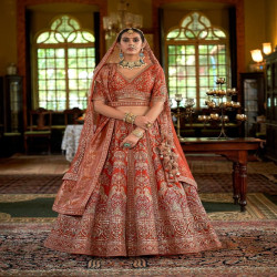 Royal Maharani Bridal Lehenga Set with Double Dupatta