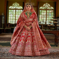 Royal Maharani Bridal Lehenga Set with Double Dupatta