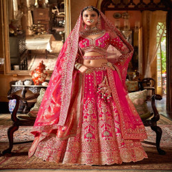 Royal Maharani Bridal Lehenga Set with Double Dupatta