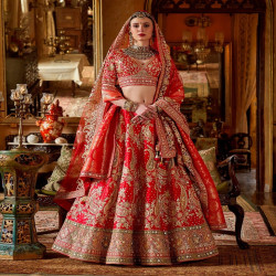 Royal Maharani Bridal Lehenga Set with Double Dupatta