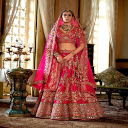 Royal Maharani Bridal Lehenga Set with Double Dupatta