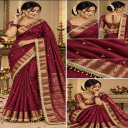 Trending Ghungroo Tissue Silk Saree with Blouse