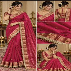 Trending Ghungroo Tissue Silk Saree with Blouse
