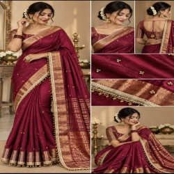 Trending Ghungroo Tissue Silk Saree with Blouse
