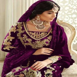 Premium Embroidered Velvet Pakistani Suit with Dupatta