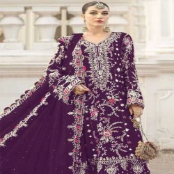Heavy Embroidered Pakistani Suit Set with Handwork