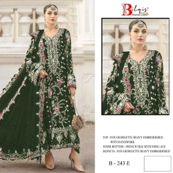 Heavy Embroidered Pakistani Suit Set with Handwork