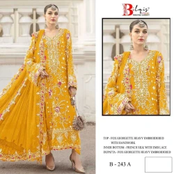 Heavy Embroidered Pakistani Suit Set with Handwork
