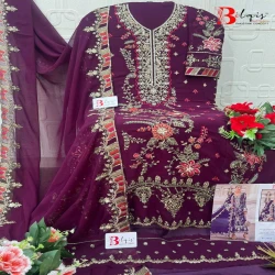 Heavy Embroidered Pakistani Suit Set with Handwork