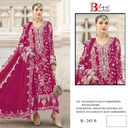 Heavy Embroidered Pakistani Suit Set with Handwork