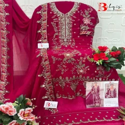 Heavy Embroidered Pakistani Suit Set with Handwork