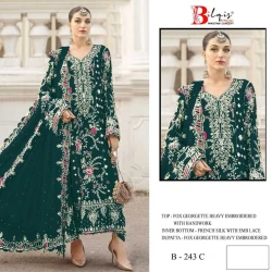 Heavy Embroidered Pakistani Suit Set with Handwork